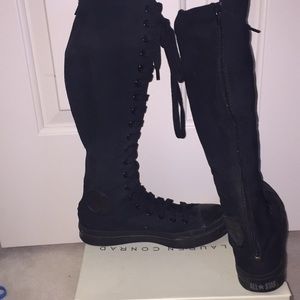 Converse All Star black lace up sneakers